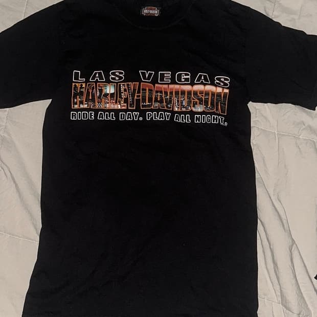할리데이비슨 라스베가스 빈티지 반팔티셔츠