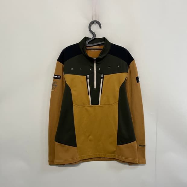 밀레 남성 기모 반집업 티셔츠 105