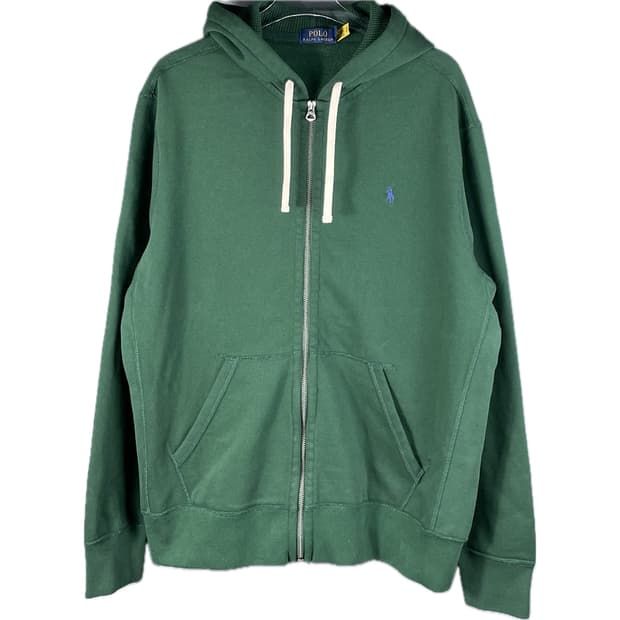 [L] 폴로 랄프로렌 코튼 자수로고 후드 집업 QR인증
