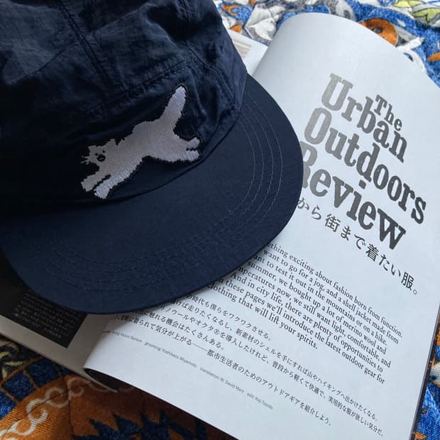 Holiday visitor 홀리데이비지터 캣 자수 캠프캡 모자 네이비 