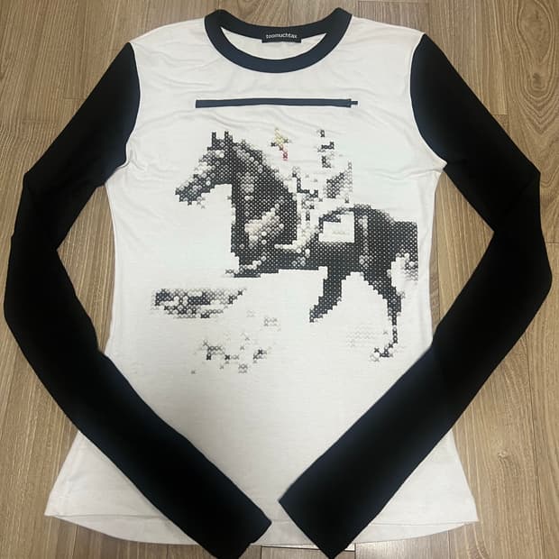 toomuchtax PRINTED T-SHIRT WITH ZIPPER