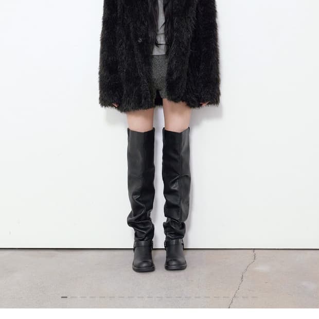 보헤미안서울 FUR HALF COAT, BLACK 퍼자켓 블랙