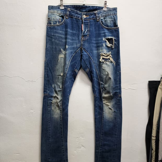 디스퀘어드2 데미지 워싱 청바지