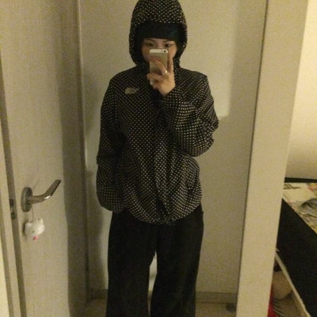 노스페이스 도트 바람막이 자켓 