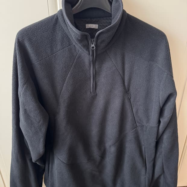 엑슬림 ep6 하프집 플리스 블랙 m