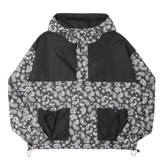 Kyho 나일론 페이즐리 아노락 자켓