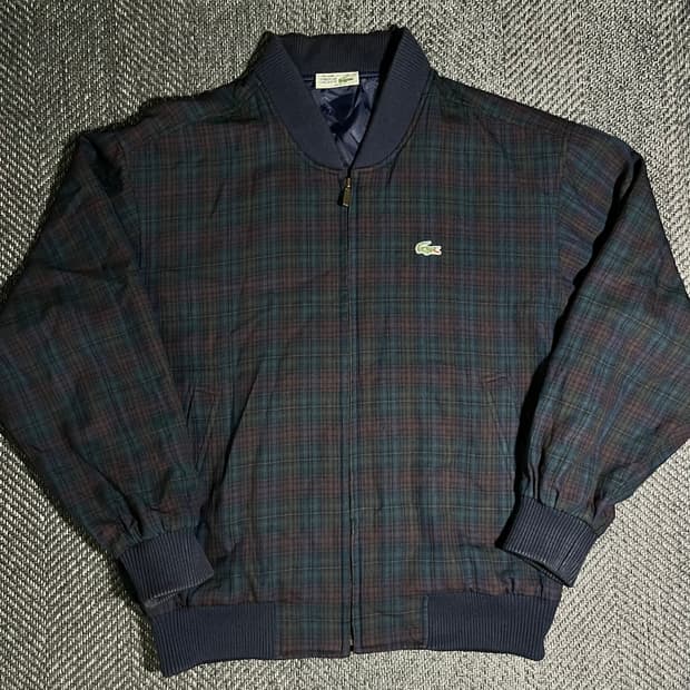 [105]LACOSTE 라코스테 빈티지 체크 블루종 자켓