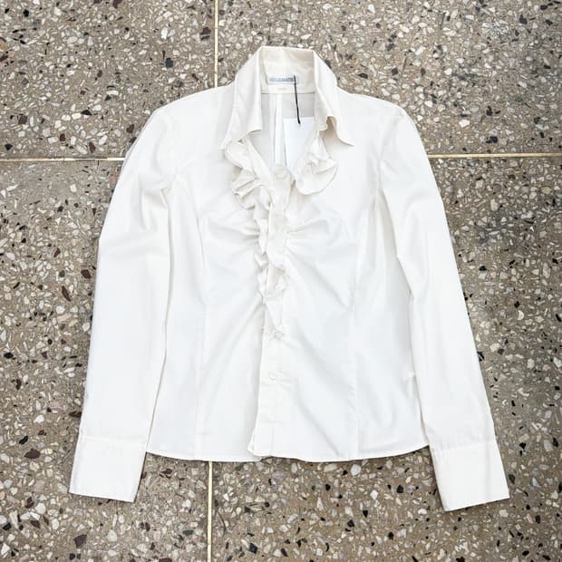 빈티지 러플 디테일 셔츠