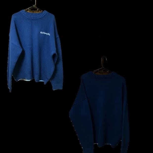 [Mark Gonzales / 마크곤잘레스 로고 니트 / 블루]