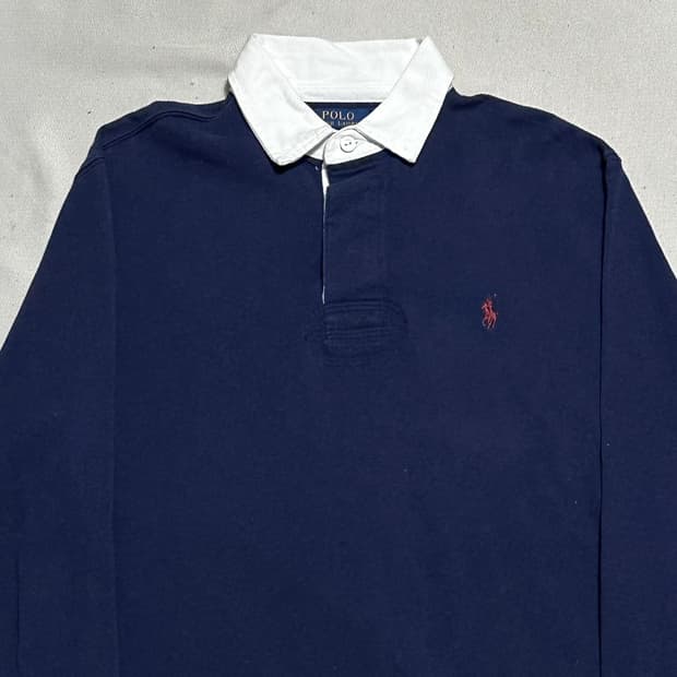 M 폴로랄프로렌 네이비 럭비 티셔츠