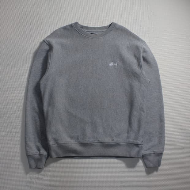 Stussy 스투시 그레이 기모 맨투맨