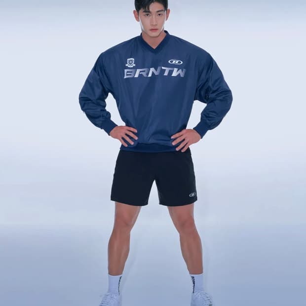 [새상품] 본투윈 BRNTW 윈드 테크 우븐 탑