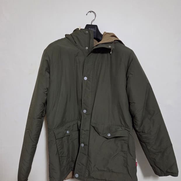 리바이스 카키 야상 패딩  M