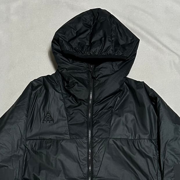 L 나이키 ACG 프리마로프트 블랙 후드 자켓