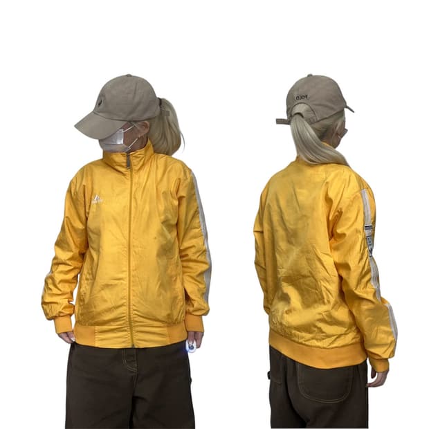 아디다스 옐로우 사이드 라인 트랙탑 져지 