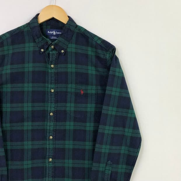 100 폴로 옥스포드 체크 셔츠