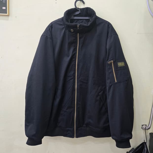 빈티지 하이넥 플리스 안감 점퍼