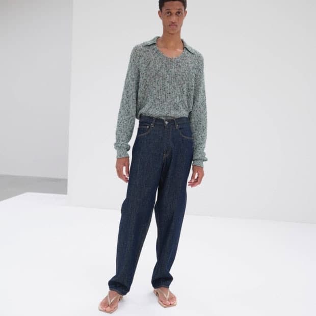 [32] auralee 하드 트위스트 와이드 데님 