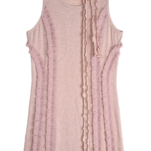 bonnae frill lace dress pink