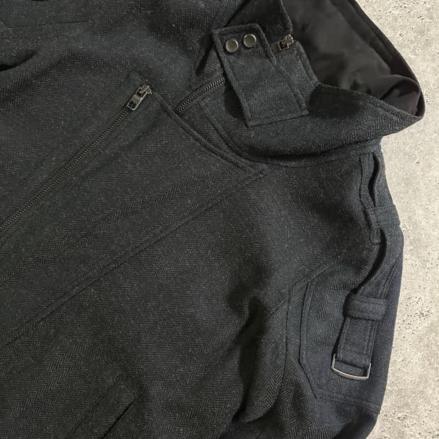 버커루 헤링본 울 라이더 자켓