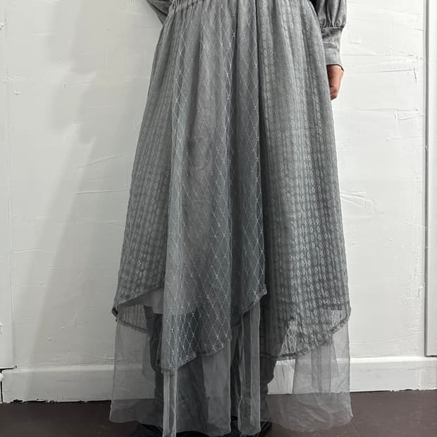 earth lace&sha long skirt