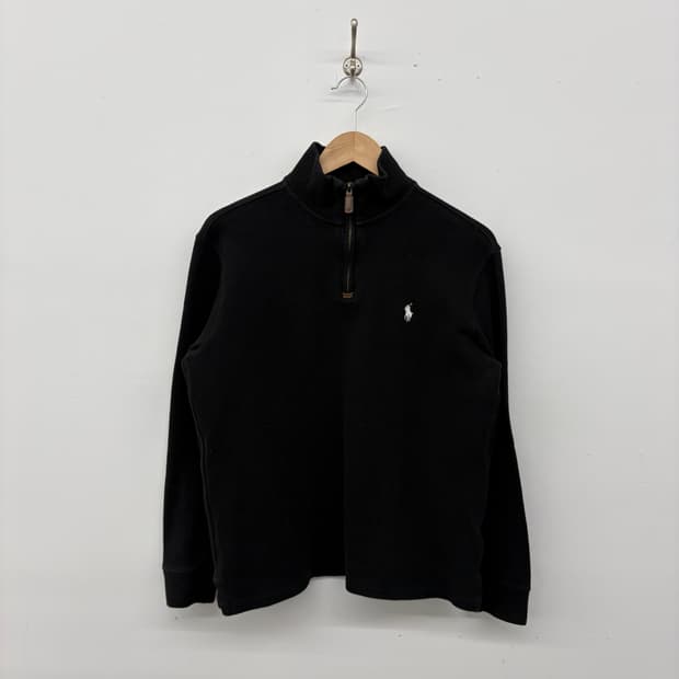 폴로 랄프로렌 블랙 하프집업 남m