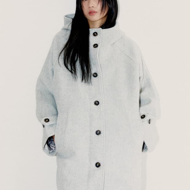 오피쉬 하프코트 그레이