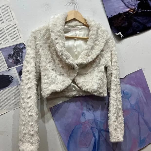 리즈리사 퍼자켓 퍼볼레로 퍼가디건 퍼아우터 로걀 라떼갸루 로맨틱갸루