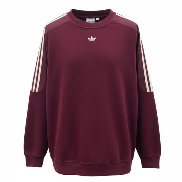 아디다스 빈티지 트레포일 로고 삼선 기모 맨투맨 1883