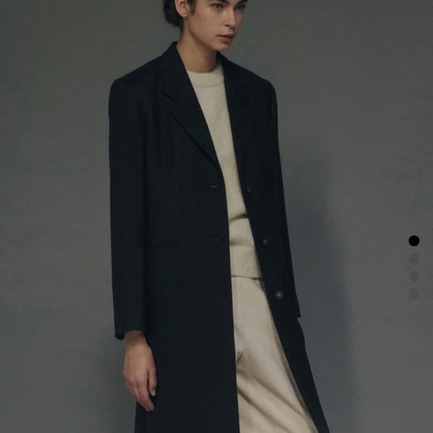 낫띵리튼 울 싱글 블랙 코트
