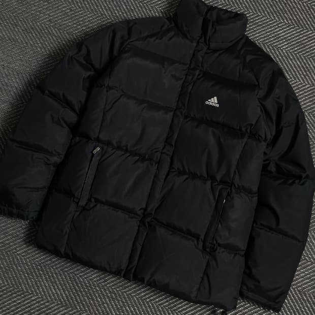 아디다스 클래식 덕 다운 푸퍼 패딩 자켓 블랙y 4880