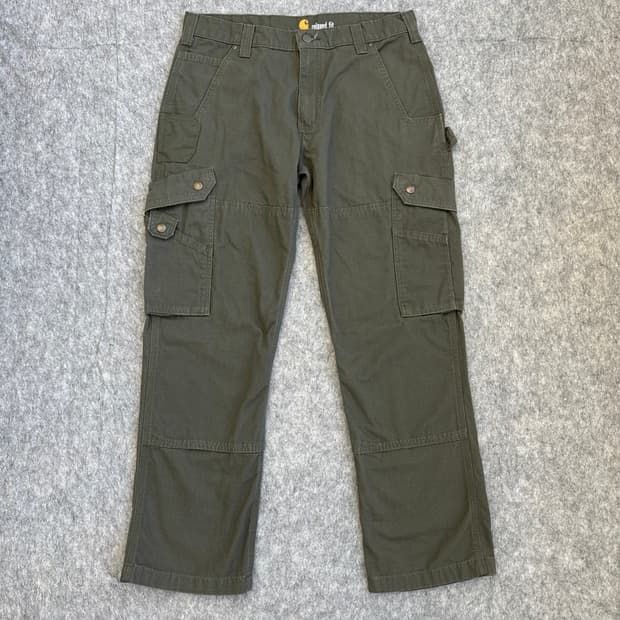 [33]칼하트 B342  립스탑 더블니 카고 워크팬츠 밀리터리