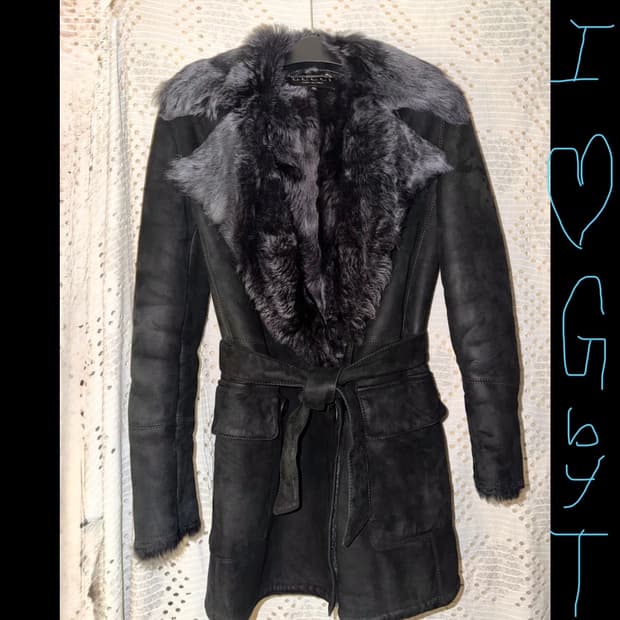 1995AW 구찌 by 톰포드 램스킨 투스카나 시어링 퍼 레더 코트