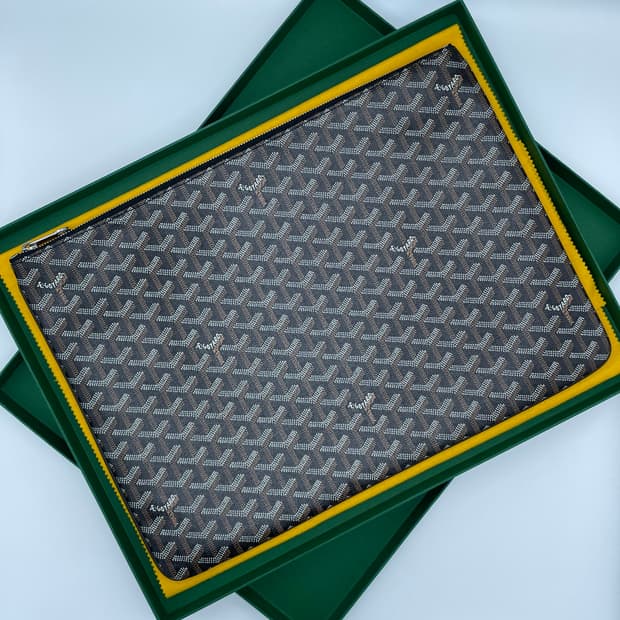 [ 풀구성 / 새상품급 ] 정품 고야드 세나 GM 클러치백 블랙