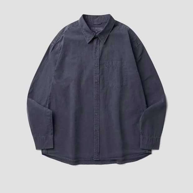 유니온 블루 다이드 런드리 셔츠 네이비 L