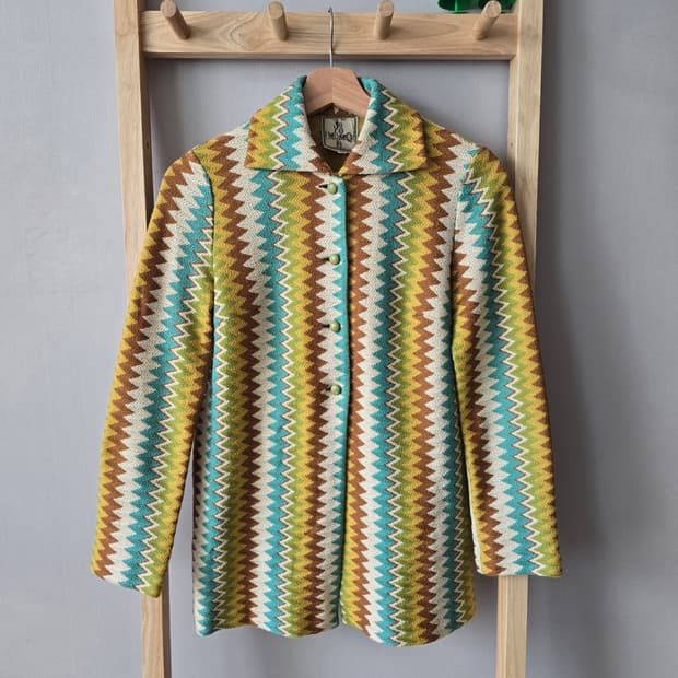 Jocomomola Zigzag Pattern Knit Jacket