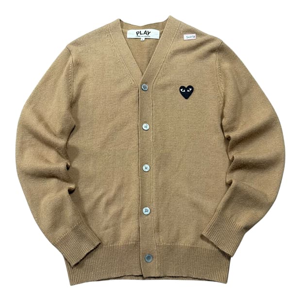 ✨ (바배) 꼼데가르송 브라운 하트 가디건 