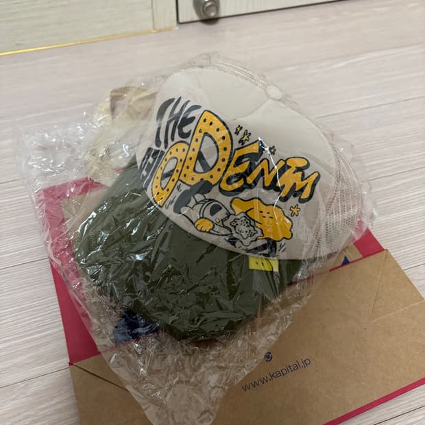 캐피탈 데님 다이드 트러커 모자