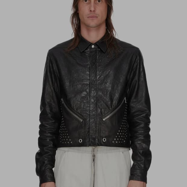 릭오웬스 SS26 TEMPLE 런웨이 투어 앨리스 레더 자켓 48사이즈
