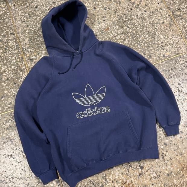 빈티지 90s 아디다스 트레포일 후드티