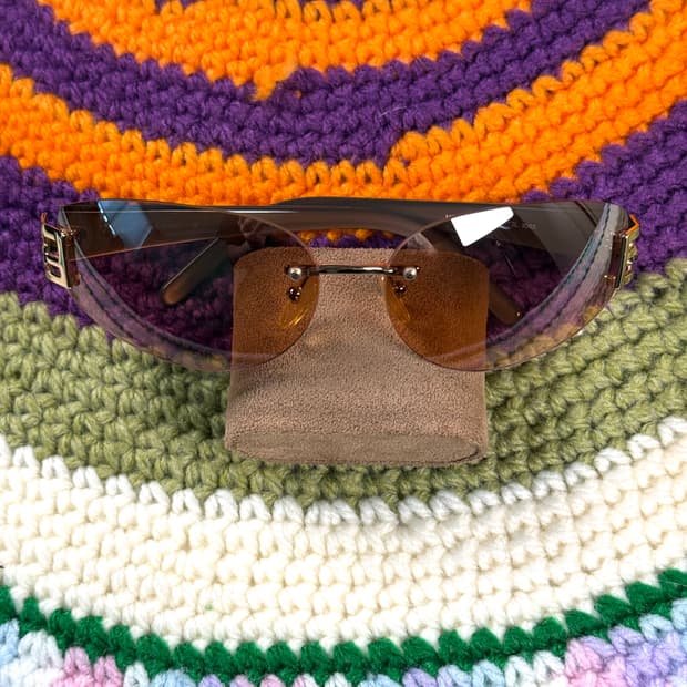 펜디 Fendi 빈티지 무테 틴트 선글라스