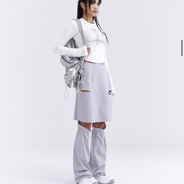 허그유어스킨 미디스커트 레그워머 세트