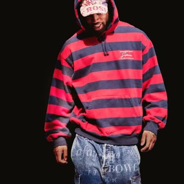 슈프림 마틴로즈 후드 스트라이프