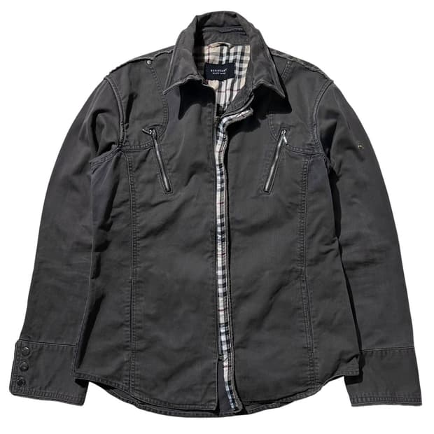 버버리 웨스턴 바이커 집업 셔츠