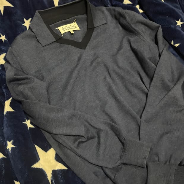 마르지엘라 카라 브이넥 니트 s