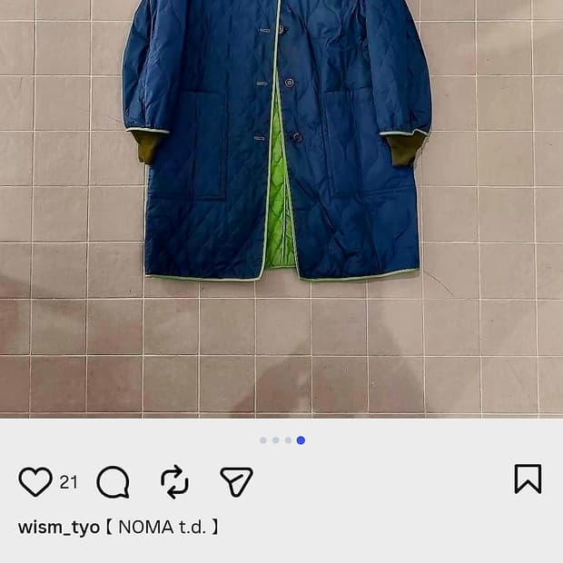 노마티디 NOMA.td 멀티 퀼트 리버시블코트  새상품