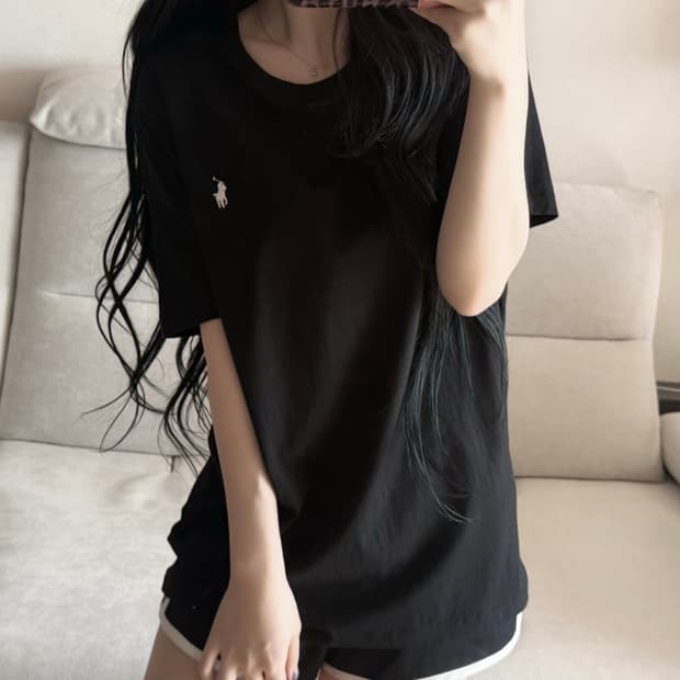 폴로 랄프로렌 검흰 반팔 (QR)