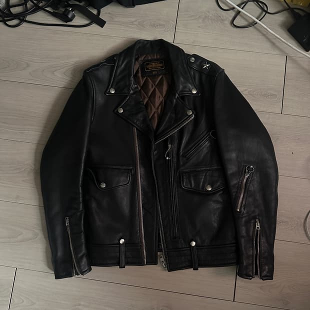 네이버후드 17AW 라이더 자켓