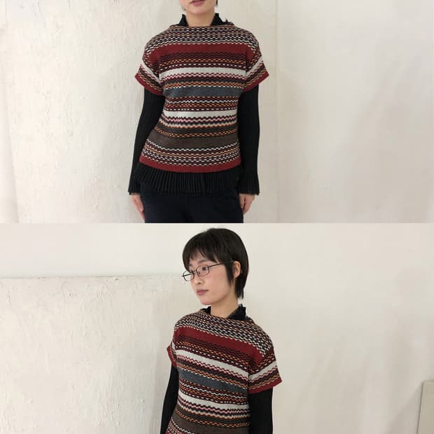 vintage nordic knit top