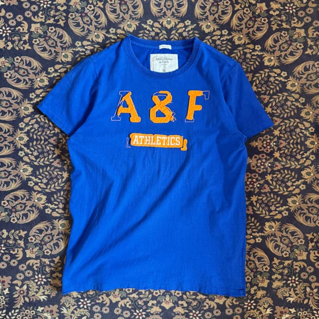 아베크롬비 아플리케 디스트레스드 티셔츠